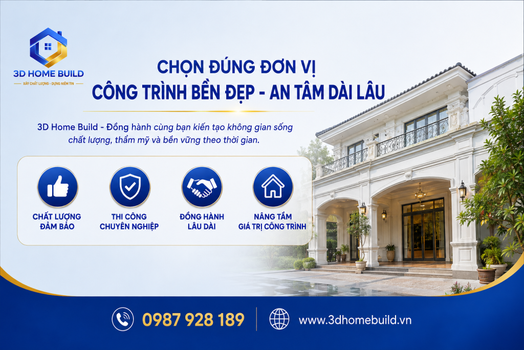 3D HOME BUILD_Chọn đúng đơn vị công trình bền đẹp - an tâm dài lâu