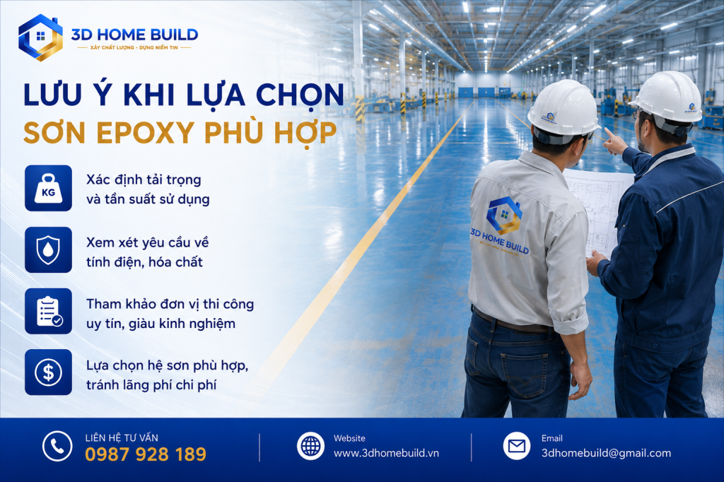 3D HOME BUILD_Lưu ý khi lựa chọn sơn epoxy phù hợp