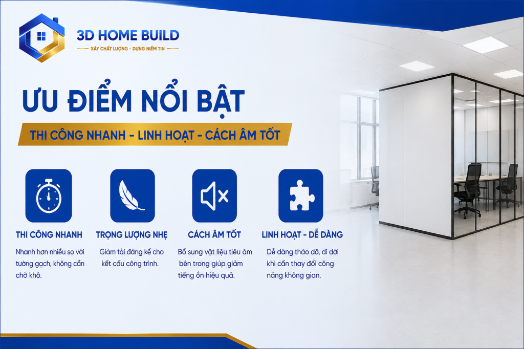3D HOME BUILD_Ưu điểm nổi bật thi công linh nhanh